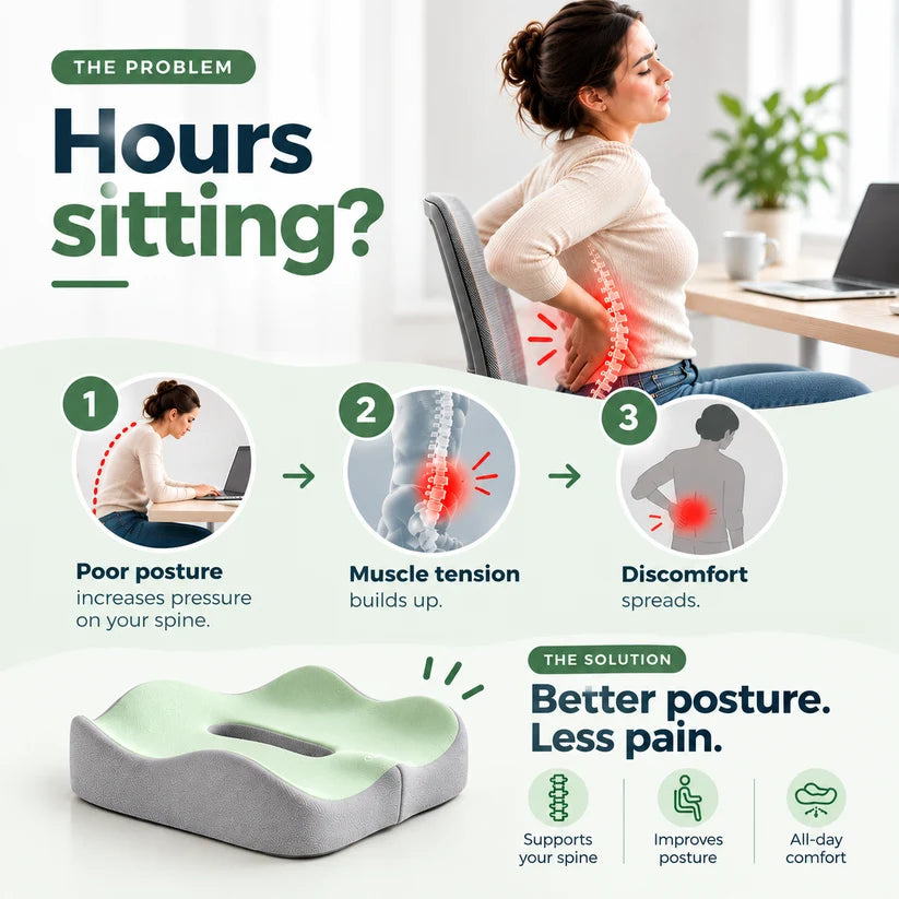 Easely ergonomic memory foam seat cushion, photo 2