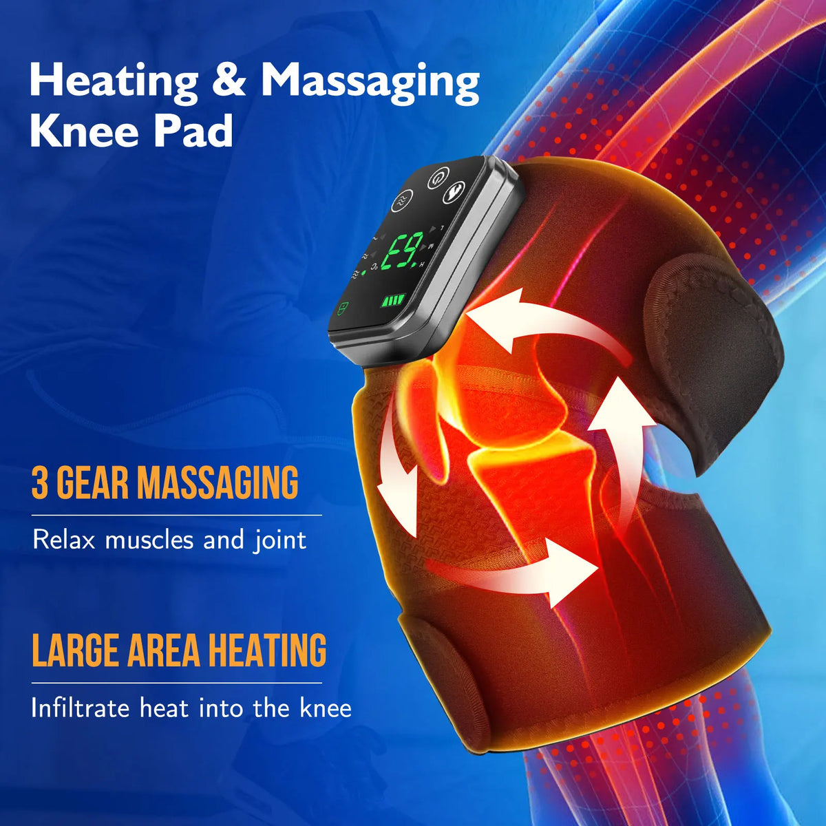 Easely cordless heated knee massager, photo 4