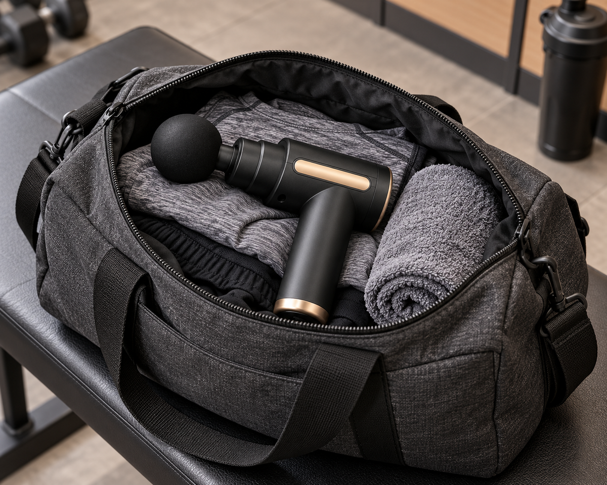 Small enough for a gym bag or a desk drawer.